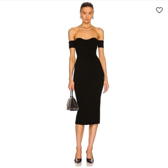 New! Helmut lang black Contour Midi Dress 🖤 Small NWT! - Picture 2 of 7
